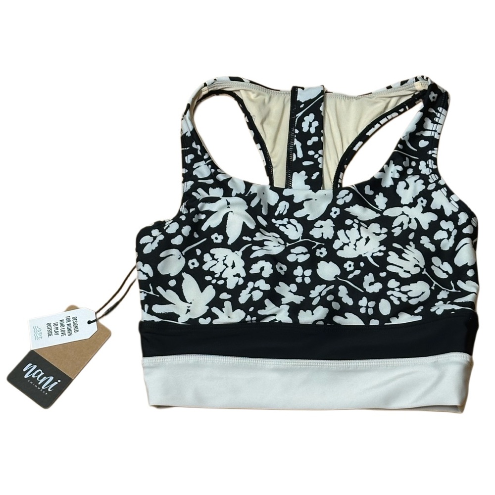 Nani Swimwear Cut Back Crop Swimsuit Top NWT